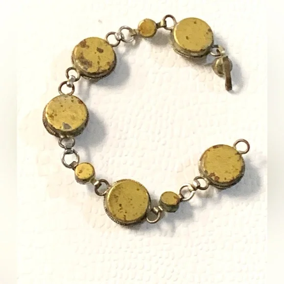 RARE - Antique Vintage ITALY Micro Mosaic Bracelet size 6.3/4” - Picture 10 of 13